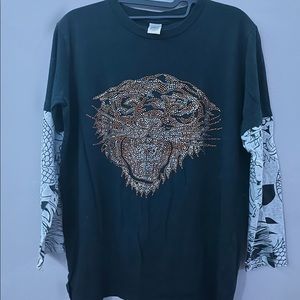 tiger bedazzled ed hardy shirt